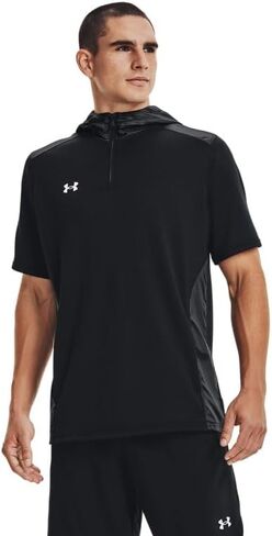 Under Armour Mens Command Short Sleeve Hoodie LT Midnight Navy-white in Kuwait