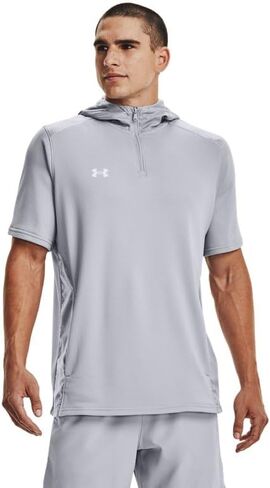 Under Armour Mens Command Short Sleeve Hoodie LT Midnight Navy-white in Kuwait