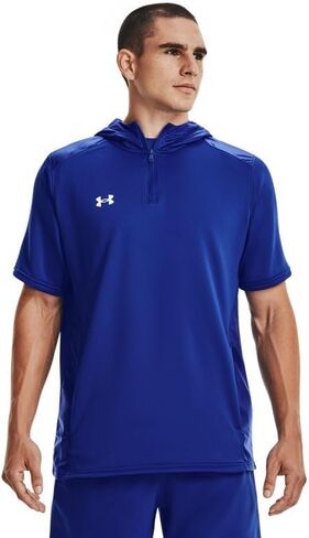 Under Armour Mens Command Short Sleeve Hoodie LT Midnight Navy-white in Kuwait