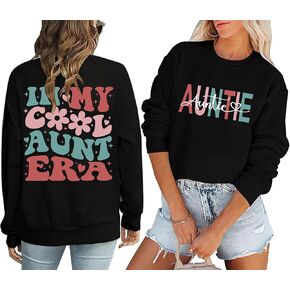 Auntie Sweatshirts for Women In My Auntie Era Sweatshirt Mom Graphic Long Sleeve Pullovers in Kuwait