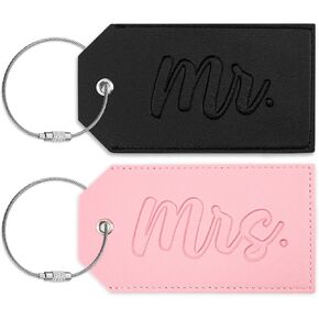 Mr and Mrs Luggage Tags Wedding Gifts for Couples 2025 Engagement Gifts for Couples Bridal Shower Gift for Bride Birthday Bachelorette Valentines Day Gift Birde Travel Essentials for Women Men in Saudi Arabia