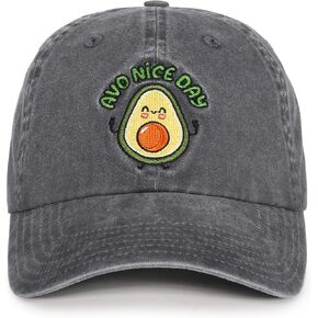 هدايا InnoBeta Avocado، قبعة الأفوكادو، قبعة مطرزة قابلة للتعديل لعيد الميلاد وعيد الميلاد، AVO Good Day Gray in Kuwait