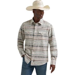 قميص Wrangler الرجالي المحايد Serape Retro Premium Western Print Snap in Kuwait