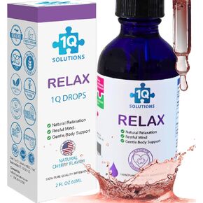 1Q Relax – Liquid Calm Drops for Kids| Magnesium Glycinate, L-Theanine & L-Glycine |No Melatonin, Sugar-Free, Vegan, Non-GMO | Advanced Absorption | Gentle Mood, Bedtime & Sleep Support| 2 fl oz in Saudi Arabia