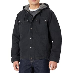 Amazon Basics Men's Insulated Relaxed Fit Hooded Workwear Jacket in Kuwait