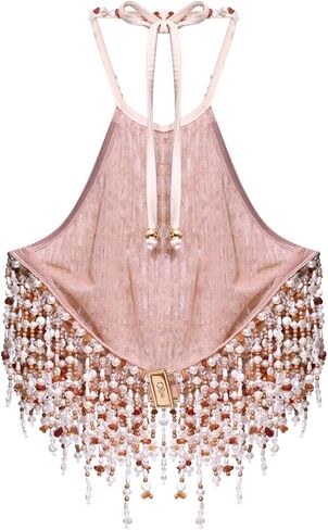 PatBO Pearl Dust Embroidery Halterneck Top in Saudi Arabia