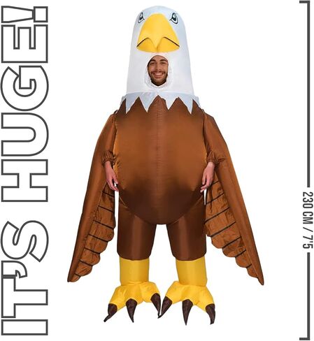 Morph Blow Up Eagle Costume, Inflatable Bald Eagle Costume for Adults, Giant Funny Eagle Blow Up Outfit, One Size in Saudi Arabia