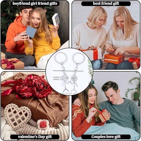 2-Piece Finger Heart Keychains, Couple Keychains for Men and Women, Friendship Graffiti Small Metal Fun Ring Purse & Backpack Pendant Decorations in Saudi Arabia