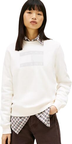 Tommy Jeans womens Medium Weight Pullover Crewneck With Flag Logo Detail in Saudi Arabia