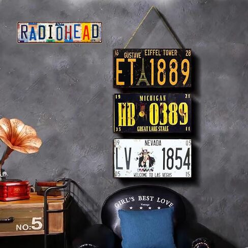 علامة شارع راديوهيد عتيقة علامة معدنية من القصدير لفن جدار غرفة الموسيقى in Kuwait