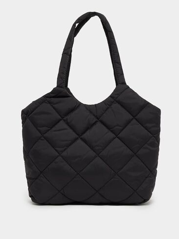Big Shoulder Bag for Women | Sturdy Black Quilted Shoulder Bag in Saudi Arabia