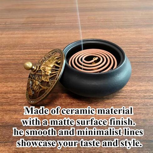 Ceramic Incense Burner (Black) in Saudi Arabia