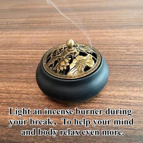 Ceramic Incense Burner (Black) in Saudi Arabia