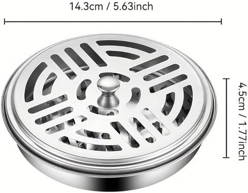 3PCS/Set Stainless Steel Mosquito Coil Holder, Heat-Resistant Mosquito Coil Burner with Compartment, 5.63x1.77 Inch Incense Holder for Indoor Outdoor Home Patio Camping in Saudi Arabia