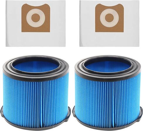 2 Pack VF3500 Filter Replacement for Ridgid Shop Vac 3/4/4.5 Gallon Vacuums | Compatible with 3-4.5 Gallon Wet Dry Vacuum Cleaner, Fits WD4050, WD3050, WD4080, WD4522, 4000RV, 4500RV, 3-Layer Filter in Saudi Arabia