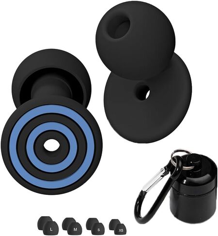ROMI Ear Plugs for Sleeping & Snoring – 33 dB Noise Cancelling Silicone Earplugs for Concerts, Travel & Work – Reusable & Washable with Carrying Case + Adjustable Fit (4 Sizes XS/S/M/L) in Saudi Arabia