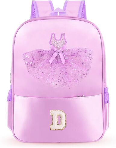 حقيبة ظهر للرقص مخصصة للفتيات والأطفال الصغار، حقيبة رقص صغيرة هدايا للفتيات بعمر 3 4 5 6 7 8 سنوات (أ) in Kuwait