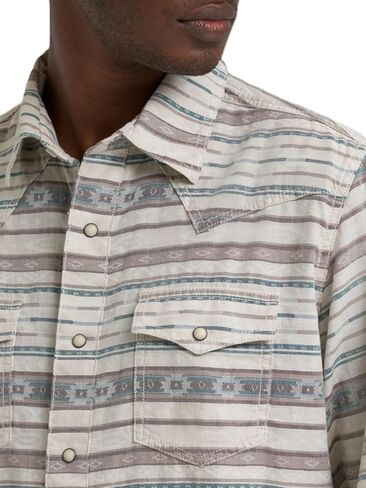 قميص Wrangler الرجالي المحايد Serape Retro Premium Western Print Snap in Kuwait