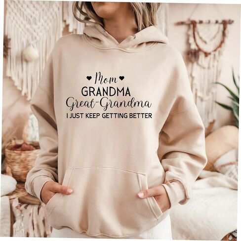 Grandma Sweatshirt, Mom Grandma Great Grandma Hoodie, Pregnancy Announcement Sweatshirt, New Grandma Reveal Shirt, Family Matching Mom Crewneck Multicolor in Saudi Arabia