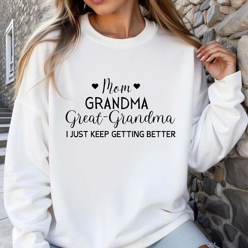Grandma Sweatshirt, Mom Grandma Great Grandma Hoodie, Pregnancy Announcement Sweatshirt, New Grandma Reveal Shirt, Family Matching Mom Crewneck Multicolor in Saudi Arabia
