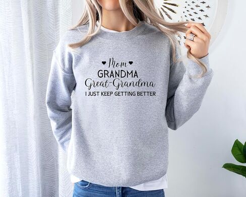 Grandma Sweatshirt, Mom Grandma Great Grandma Hoodie, Pregnancy Announcement Sweatshirt, New Grandma Reveal Shirt, Family Matching Mom Crewneck Multicolor in Saudi Arabia