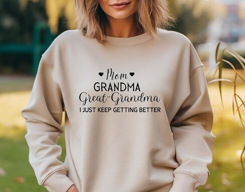 Grandma Sweatshirt, Mom Grandma Great Grandma Hoodie, Pregnancy Announcement Sweatshirt, New Grandma Reveal Shirt, Family Matching Mom Crewneck Multicolor in Saudi Arabia