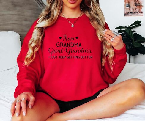 Grandma Sweatshirt, Mom Grandma Great Grandma Hoodie, Pregnancy Announcement Sweatshirt, New Grandma Reveal Shirt, Family Matching Mom Crewneck Multicolor in Saudi Arabia