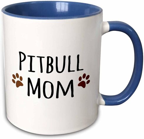 3dRose Pit-Bull Dog Mom Mug, 1 Count (Pack of 1), Brown in Saudi Arabia