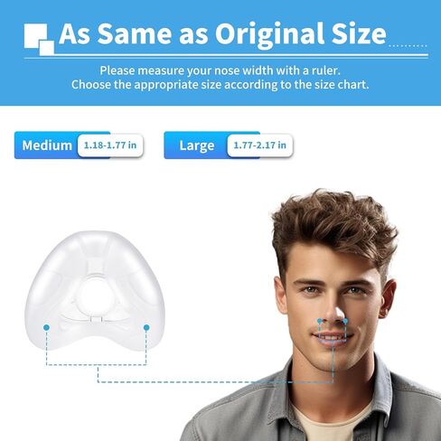 Replacement Cushion for ResMed AirFit N20, Nasal Mask Cushion Replacement, Reliable Seal Perfect Fit, 3 Packs (Medium) in Saudi Arabia