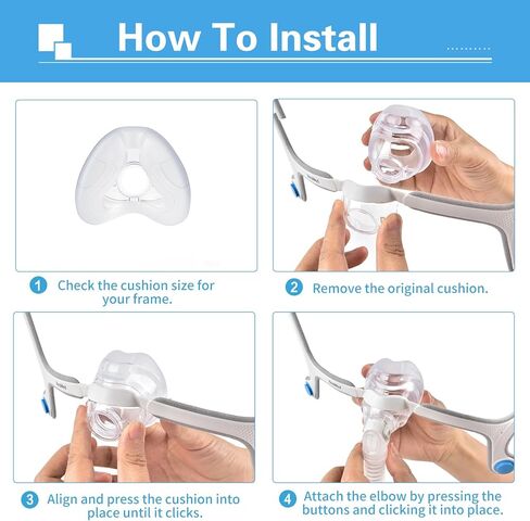 Replacement Cushion for ResMed AirFit N20, Nasal Mask Cushion Replacement, Reliable Seal Perfect Fit, 3 Packs (Medium) in Saudi Arabia