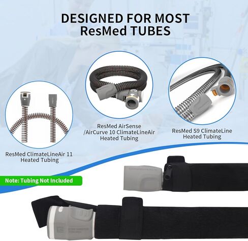 6ft 5in CPAP Hose Cover for ResMed AirSense 11&10 ClimateLineAir Heated Tubing, Full Zipper CPAP Tube Cover, Cat Proof CPAP Tubing Cover - Minimizes Condensation and Noise in Saudi Arabia