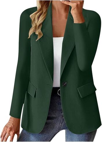Women's Ruched 3/4 Sleeve Blazers, Lightweight Slim Fit Jackets with Padded Shoulder for Business Casual in Saudi Arabia