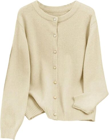 Verdusa Women's Plus Size Button Up Cardigan Sweaters Streetwear Casual Knit Outerwear in Saudi Arabia
