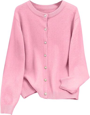 Verdusa Women's Plus Size Button Up Cardigan Sweaters Streetwear Casual Knit Outerwear in Saudi Arabia