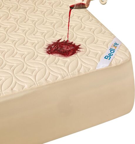 BEDLORE Waterproof Mattress Protector, Twin Size Mattress Pad with Deep Pocket 6"-15" Depth, Soft Breathable Dirt-Proof Single Bed Mattress Cover for Bedroom, Dorm Room (Gray) in Saudi Arabia