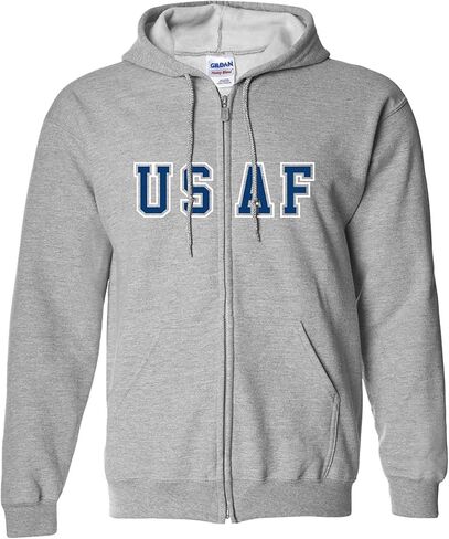 Zerogravitee USAF كبير وجريء سويت شيرت بغطاء للرأس بسحاب كامل in Saudi Arabia