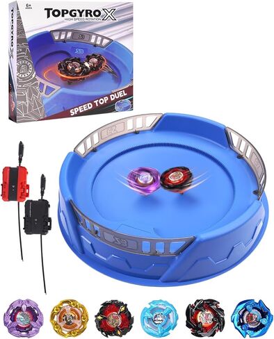 Gyro X Set, Buster Dran UX Attack Type and Lance Knight Defense Type, 2 Right Spinning Tops, Great Toy Gift for Boy Kid 6+ in Saudi Arabia