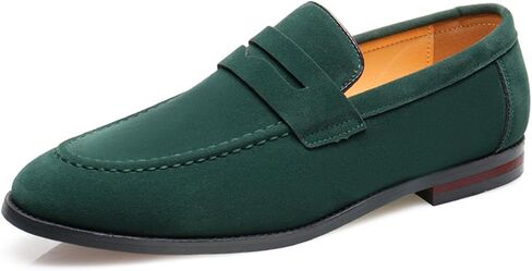 Men's Suede Dress Loafers Slip On Casual Shoes Lightweight Soft Penny Loafers Classic Moccasins Driving Shoes in Saudi Arabia