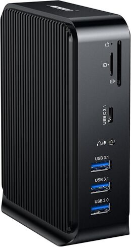 USB C Docking StationTriple Display,14-in-1 USB C Hub Adapter with Dual 4K HDMI/DisplayPort,10Gbps USB A/C 3.1,2 USB 3.0,100W PD,USB C Laptop Dock Dual Monitor for Dell/HP/Windows/Mac in Saudi Arabia