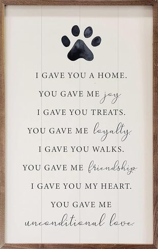 هدايا تذكارية للحيوانات الأليفة من كيندريك هوم - لوحة فنية جدارية تذكارية بطباعة مخالب للكلاب، لقد أعطيتك طباعة مخالب منزلية باللون الأبيض كهدية لتعاطف الكلاب، هدية فجيعة، ديكور للذاكرة، 5 بوصة × 8 بوصة in Kuwait