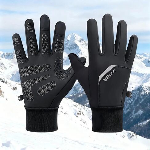 Winter Gloves Touch Screen Windproof Water Resistant Thermal Outdoor Gloves, Anti Slip Warm Lined Full Finger for Sports in Saudi Arabia