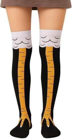 Crazy Chicken Leg Socks Funny Gifts,Gag White Elephant Gifts for Adults Themed Gift in Saudi Arabia