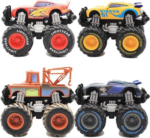 Movie Cars 3, Tow Mater Toy, Lightning McQueen Toys, Jackson Storm, 1:55 Die-cast Toy Car Big Wheel Buggy (Mater and McQueen) in Saudi Arabia