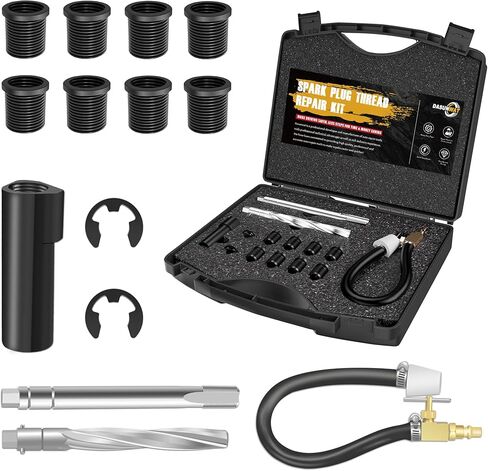 Dasunwat 38900 Two Valve Cylinder Repair Kit, Compatible with Ford Years 1996 to 2003, Used on 4.6L, 5.4L and 6.8V-10 Two Valve Engines, Spark Plug Thread Repair Kit with 8*M14-1.25 Inserts in Kuwait