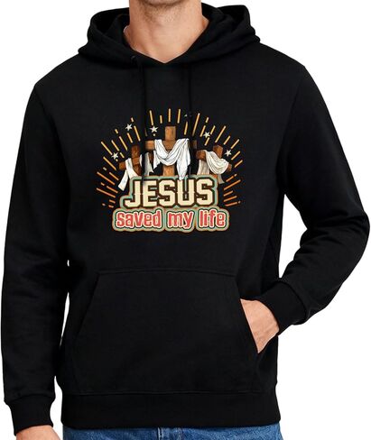 Black Hoodies for Men,Pullover Hoodie for Men,Loose Fit Polyester Pullover Sweatshirt for Men Women,Essentials Hoodie in Saudi Arabia