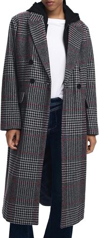 Desigual womens Coat_capucha_check in Saudi Arabia