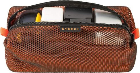 EVERKI Atlas Business Laptop Backpack (EKP121S15) with Orange Accessory Pouch - Men's Backpack with 11"-15.6" Compartment, 29.5L Capacity - Travel-Friendly Backpack & Accessory Pouch Bundle in Saudi Arabia