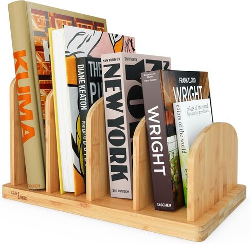 Cook Book Organizer, Recipe Book Holder Rack, Tabletop Stand for Convenient Cookbook Storage, 4-Slot Cook Book Stand Kitchen, Binder Holder for Desk & Countertop (Black, 12.6 x 8 7.72'') in Kuwait