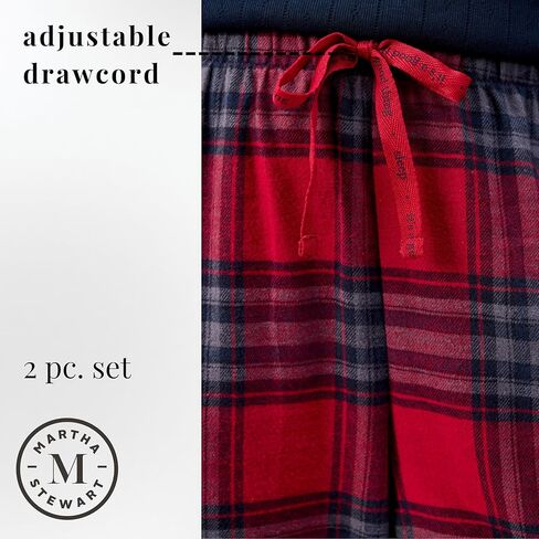 Peace Love & Dreams Martha Stewart Sleepwear | Women’s Henley Flannel Pajama Set | Warm, Cozy and Stylish in Saudi Arabia