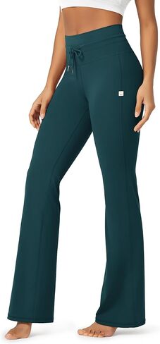 ODODOS Women's Drawstring Tie Flared Pants High Waist Bootcut Workout Yoga Pants - 30" / 32" Inseam in Saudi Arabia